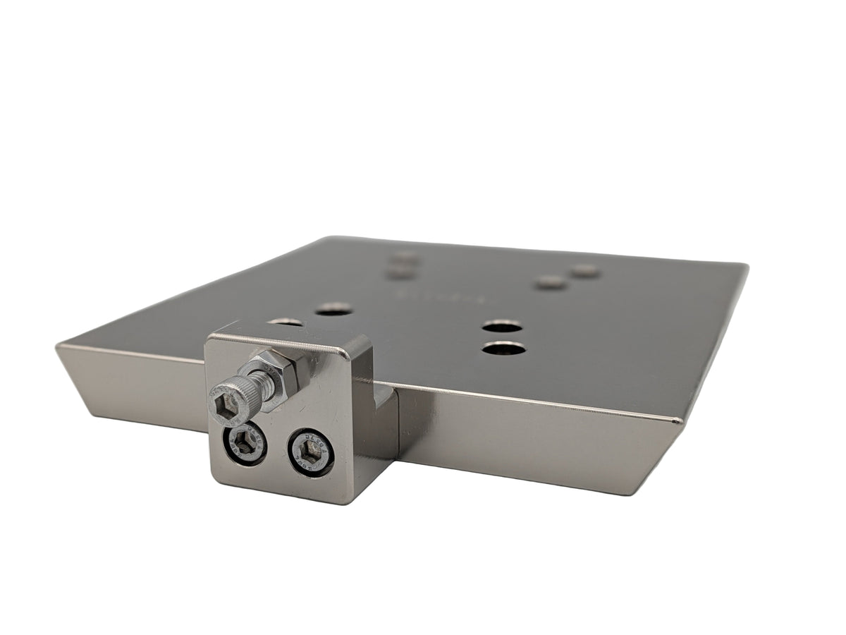Metallic mechanical component on a white background