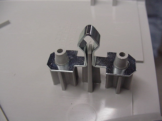 Heat stake clear boss rosette before