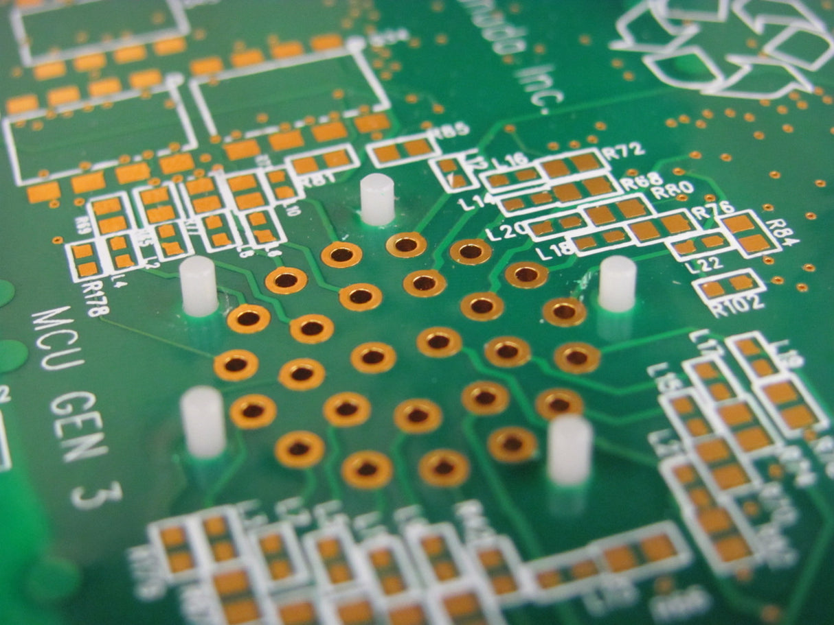 Heat stake PCB board onto plastic boss before