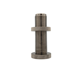 A single metal depth stop with threaded body and a flat base.