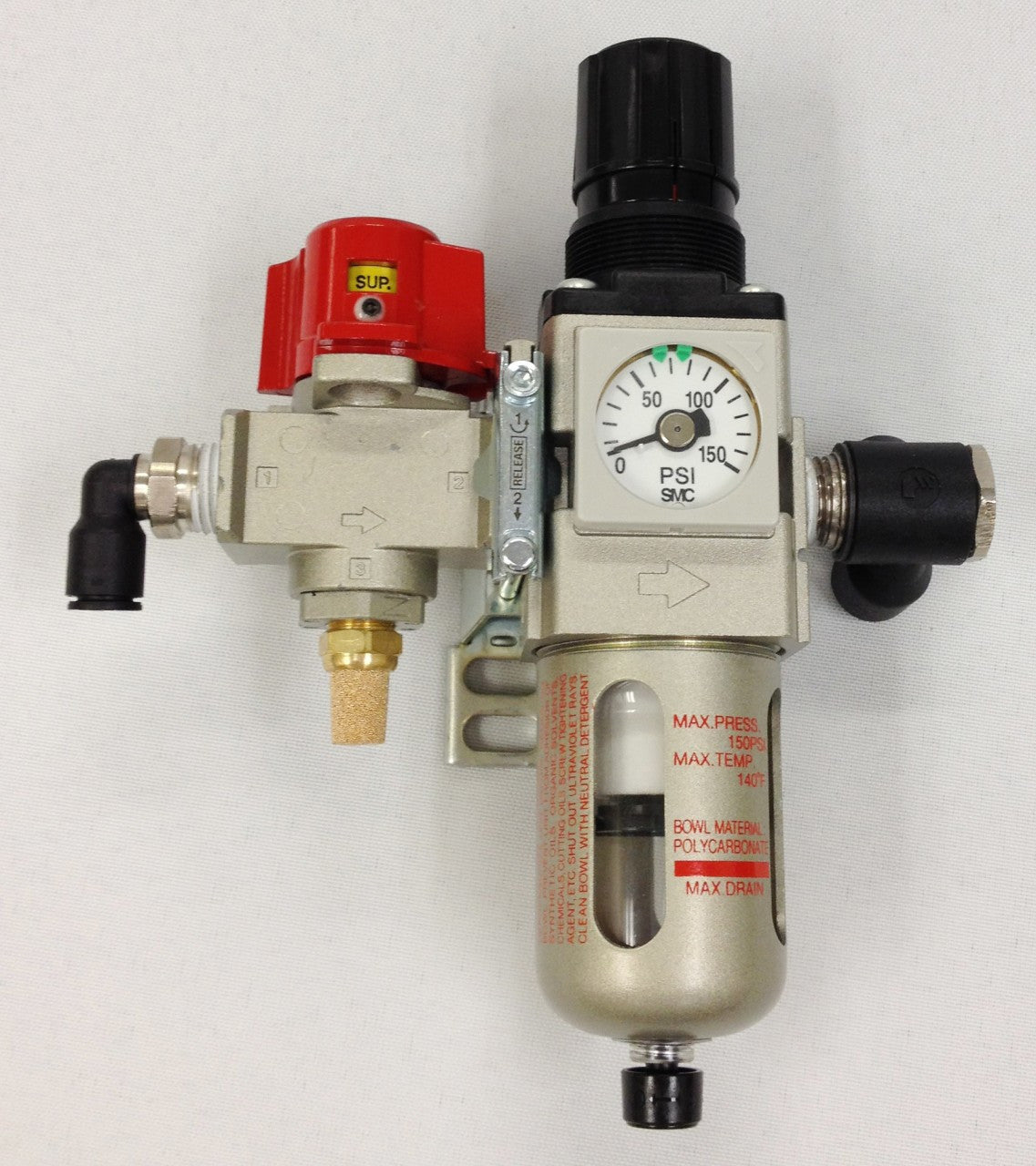 Air Filter Regulator Assembly (FRL & Gauge) - Spectrum Heat Stakers & Sonitek Air presses