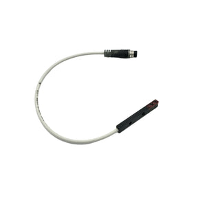 A replacement trigger switch for HVAC systems, featuring a white cable with a black trigger switch.