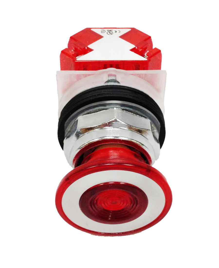 Bouton d'arrêt d'urgence et contact (base non ergonomique)