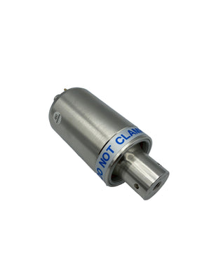 A silver-colored metal converter for Branson ultrasonic welders.